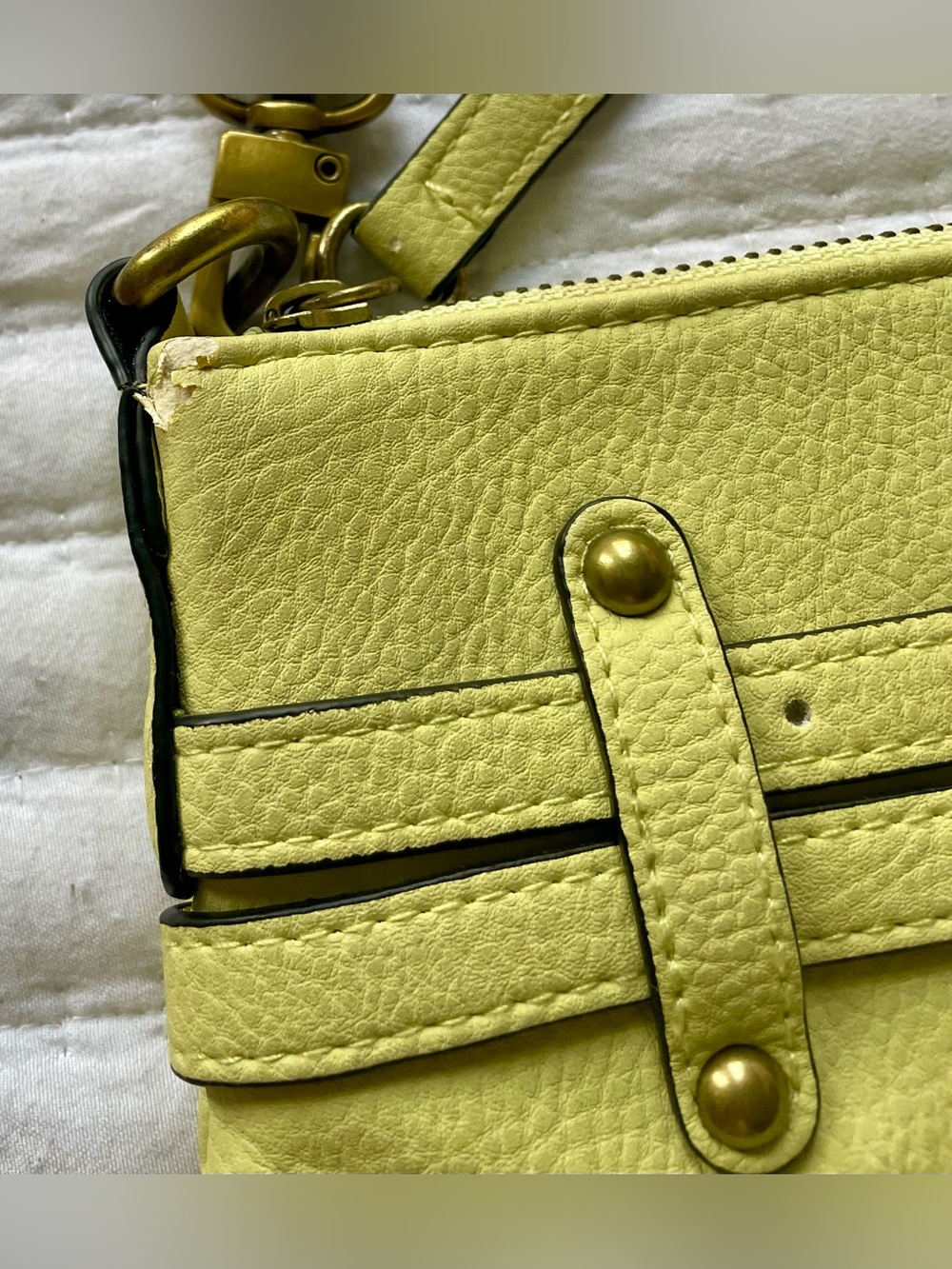 Merona Yellow Crossbody Purse & Clutch - Picture 5 of 15